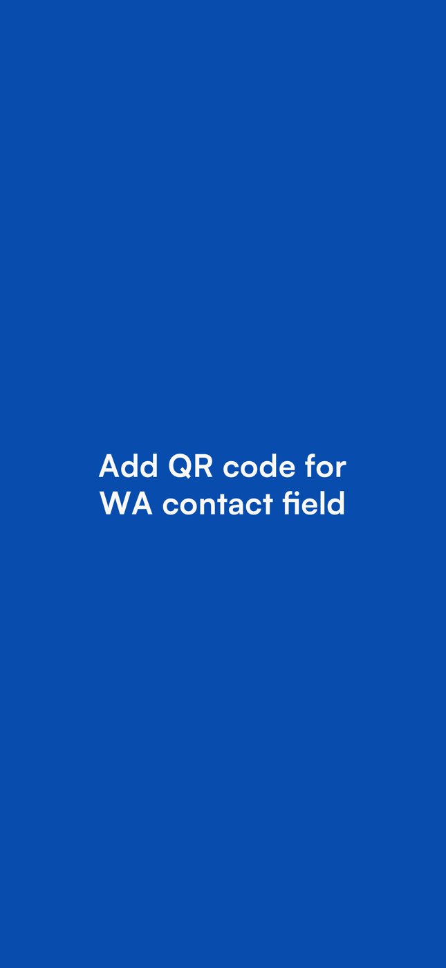 add WA QR code in s͛Card