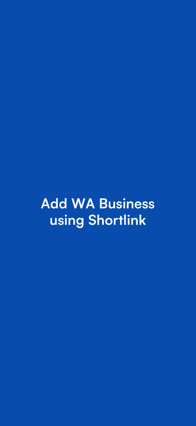 Add WA Business shortlink in s͛Card